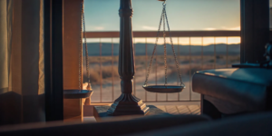 New Mexico wrongful death lawyer guidance represented by desert sunrise and scales of justice
