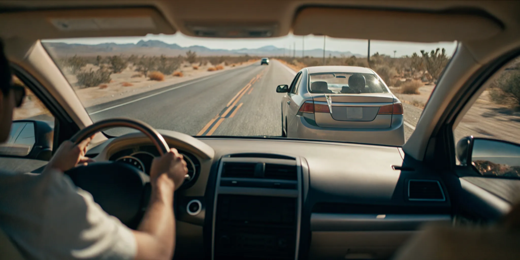 New Mexico desert highway scene representing comparative negligence car accident legal concept