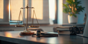 Legal scales of justice representing New Mexico dog bite laws