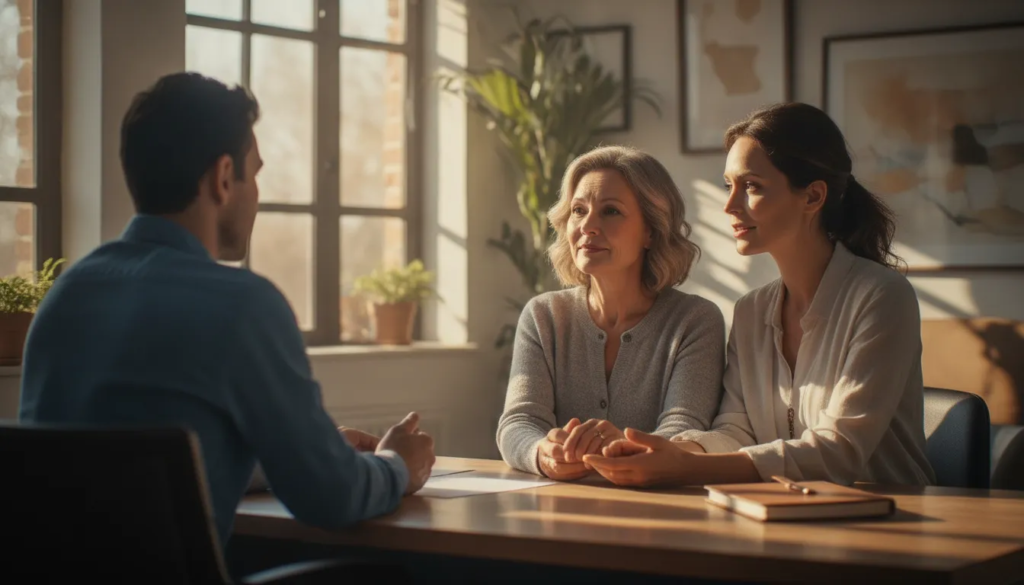 New Mexico personal injury attorney consulting a family about a loss of consortium claim